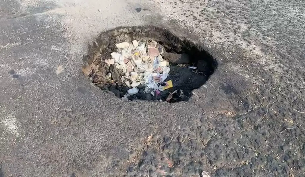 Imagen Reportan hundimiento en la zona centro de Veracruz 