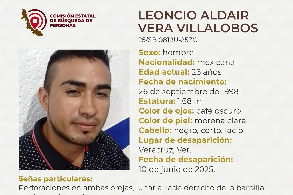 Imagen Desaparece hombre en el puerto de Veracruz; aquí sus características 