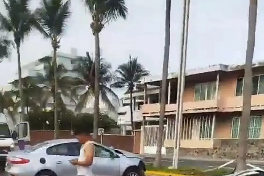 Imagen Se desbarata tras chocar contra palmera en el bulevar Ávila Camacho 