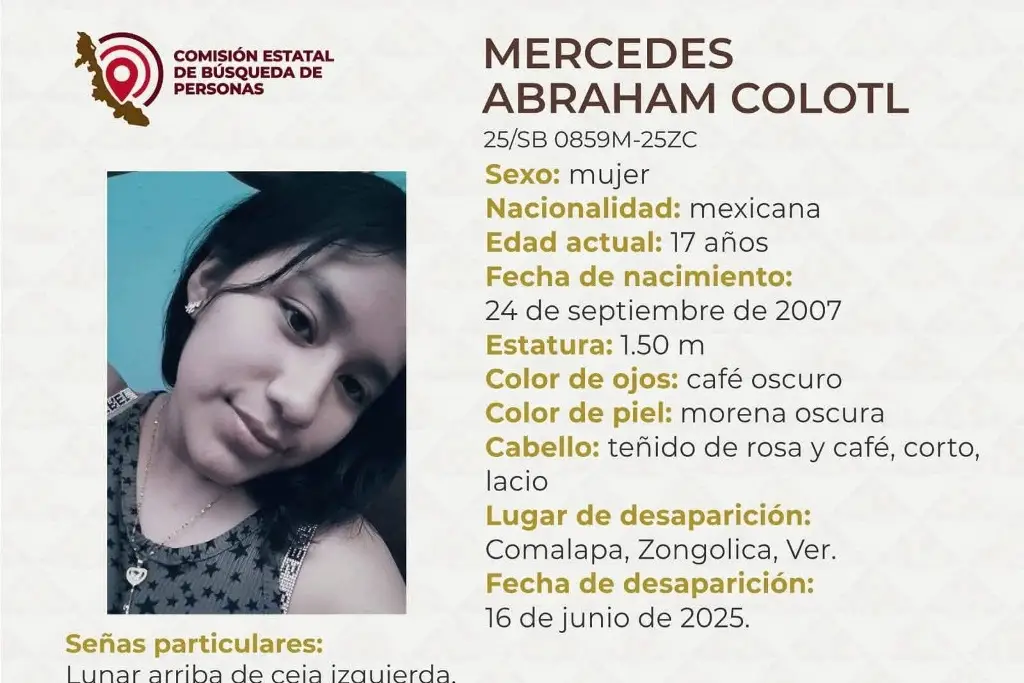 Imagen Reportan la desaparición de cuatro personas, una menor entre ellas, en el municipio de Zongolica