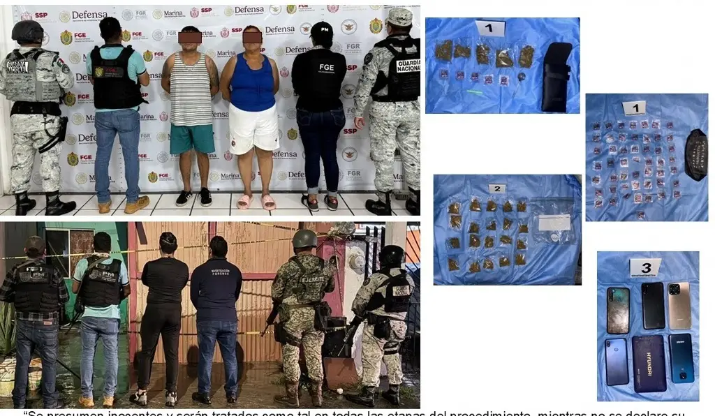 Imagen Caen dos con drogas y armas en cateo en Los Volcanes, en Veracruz