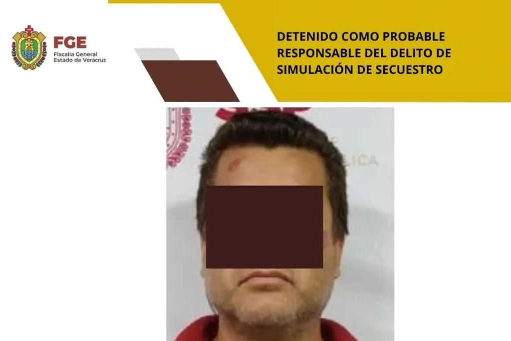 Imagen Detienen a sujeto por simular su secuestro en Veracruz 