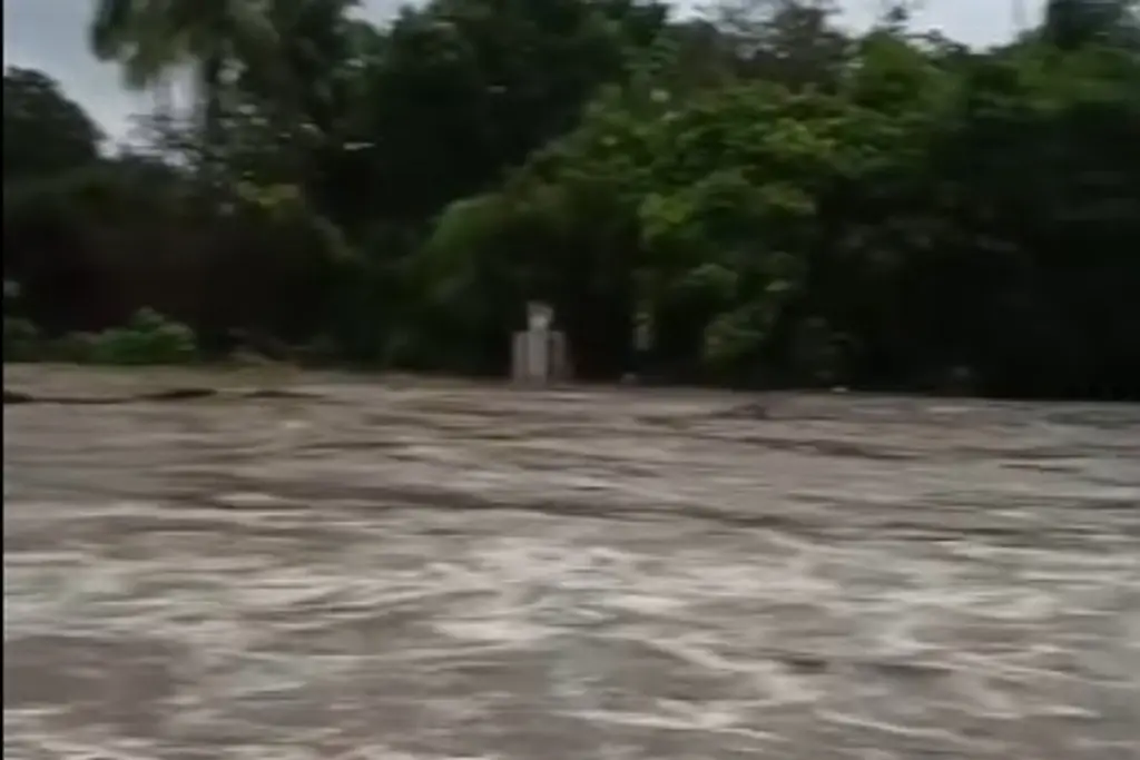 Imagen Río Actopan incrementa su nivel, así se ve (video)