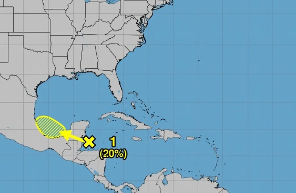 Imagen Zona de tormentas podría convertirse en baja presión en el Golfo de México