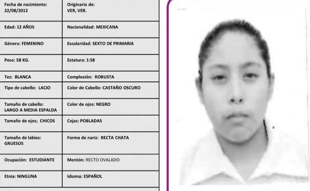 Imagen Desaparece niña de 12 años en Veracruz