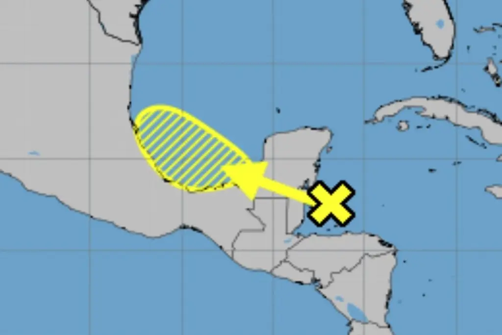 Imagen Monitorean centro de baja presión al noroeste del Caribe, asociado con Onda Tropical 6