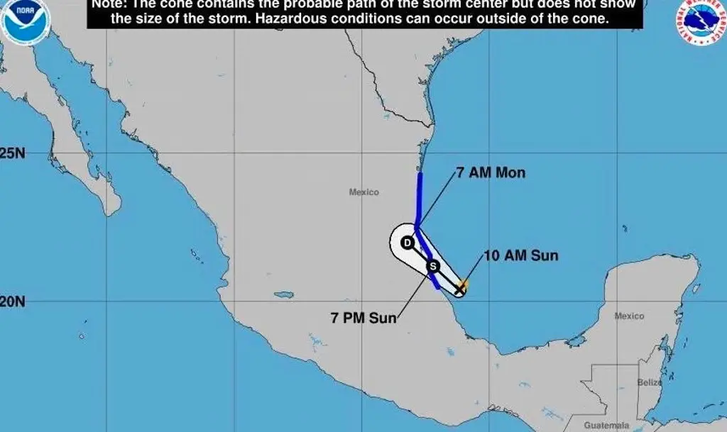 Imagen Tormenta tropical impactaría el norte de Veracruz; habrá lluvias todo el día