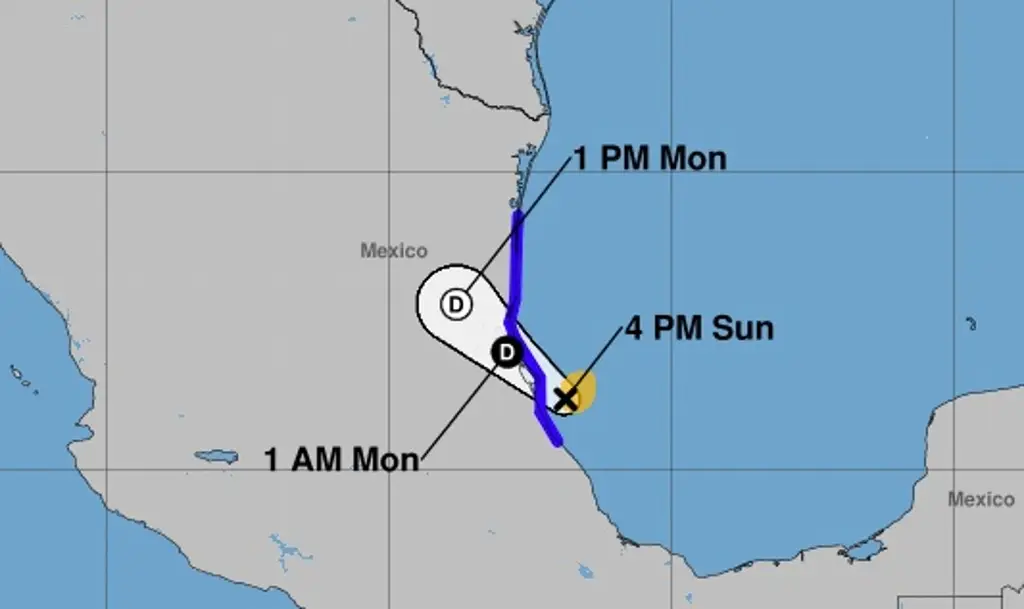 Imagen Alerta Amarilla, de peligro moderado, por tormenta Barry al norte de Veracruz 