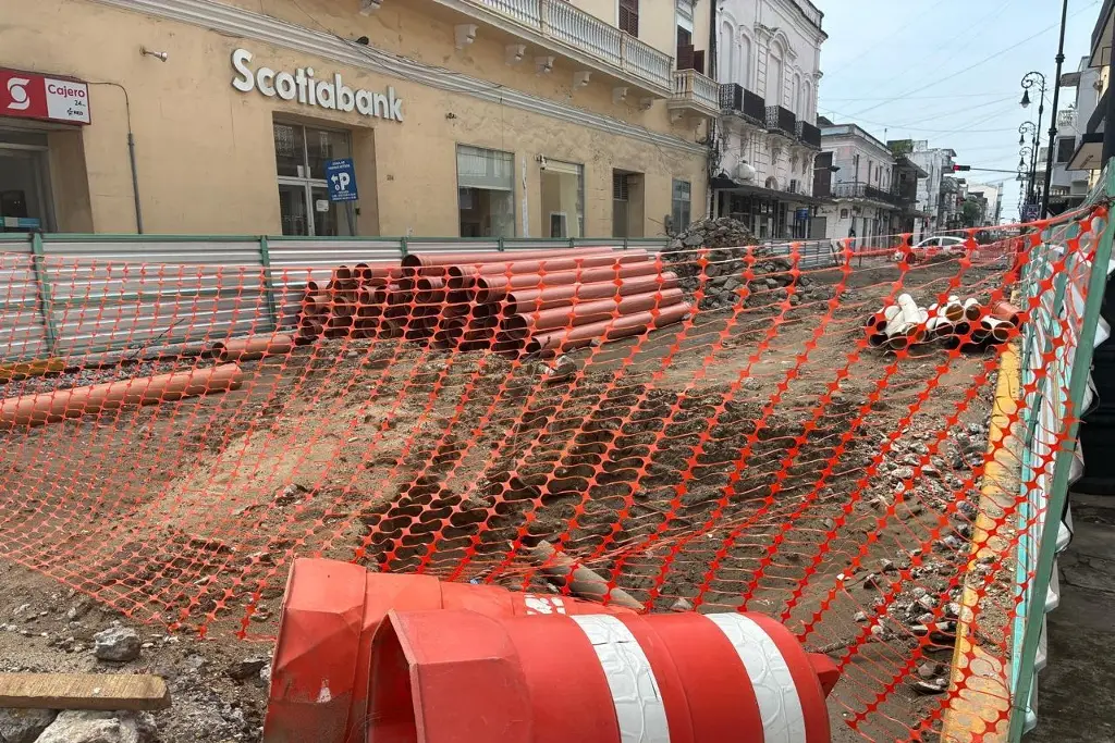 Imagen Así el avance de las obras en el Centro Histórico de Veracruz, ¿Cuándo concluirán?