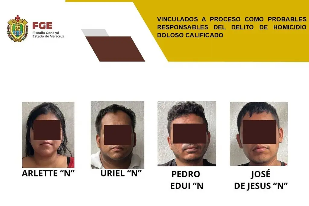 Imagen Los vinculan a proceso por presunto homicidio doloso calificado al sur de Veracruz 