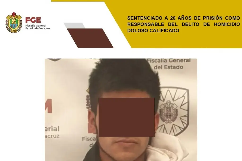Imagen Lo sentencian a 20 años de cárcel por homicidio doloso calificado en Xalapa, Veracruz