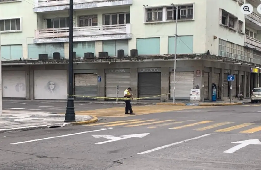 Imagen Cierre vial en centro de Veracruz