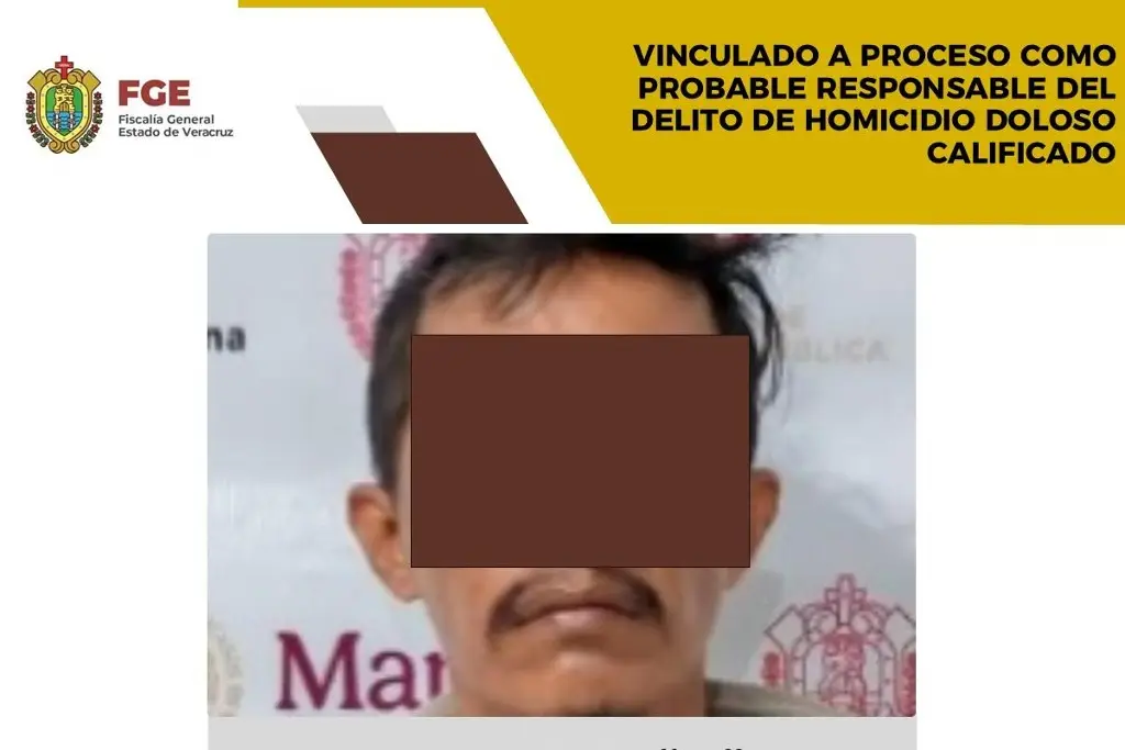 Imagen Lo vinculan a proceso por presunto homicidio doloso calificado al sur de Veracruz 