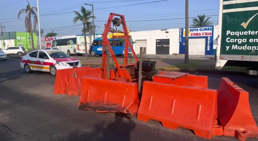 Imagen Abandonada la obra de repavimentación en Miguel Alemán en Veracruz 