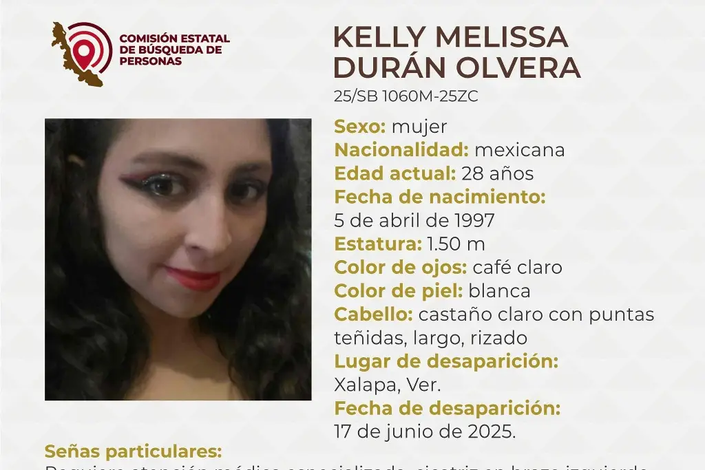 Imagen Joven mujer desaparece en Xalapa, Veracruz; aquí sus características 