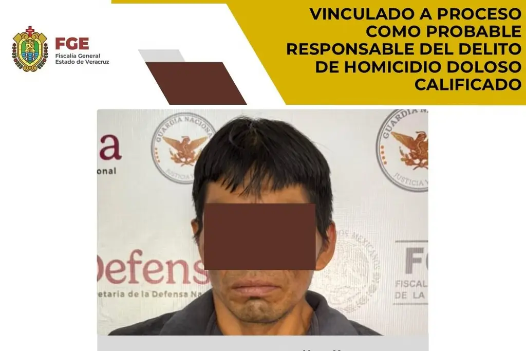 Imagen Lo vinculan a proceso por presuntamente participar en muerte de 2 personas al sur de Veracruz 