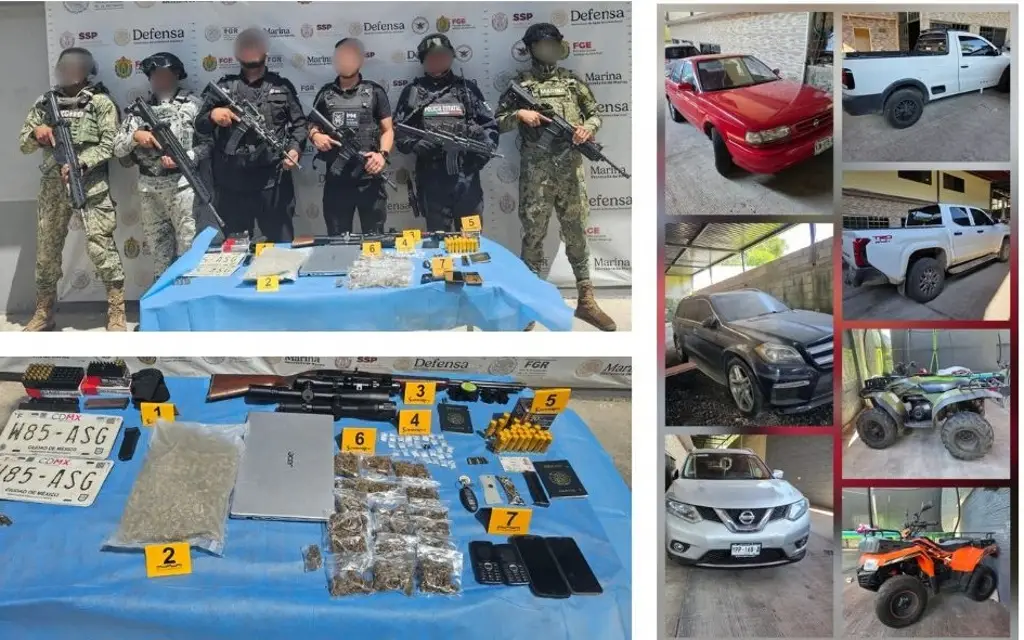 Imagen Actopan: Aseguran armas, drogas y otros objetos en cateo 