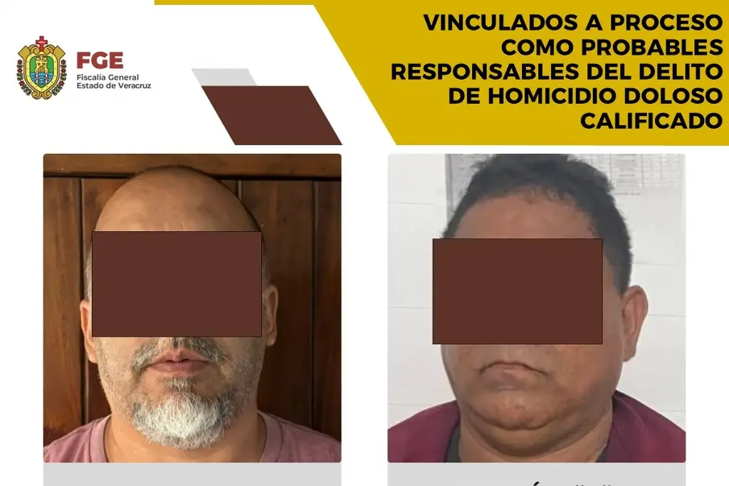 Imagen Los vinculan a proceso por presunto homicidio doloso calificado al sur de Veracruz