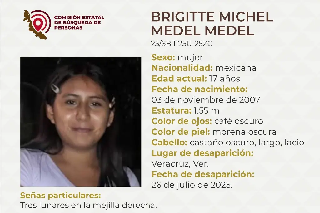 Imagen Menor de edad desaparece en el puerto de Veracruz; aquí sus características 