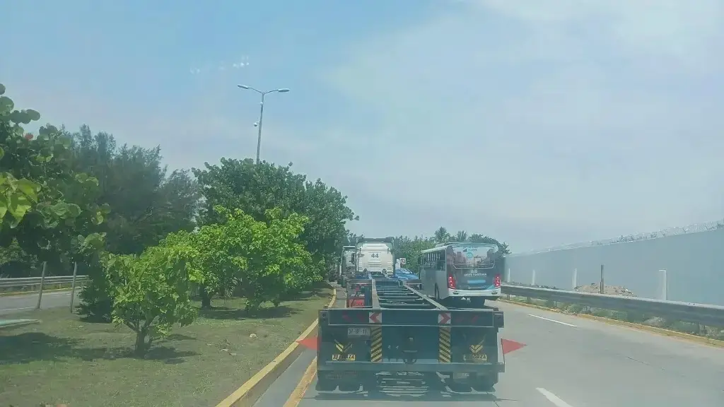 Imagen Operadores denuncian largas filas en aduana de Veracruz; no hay baños ni donde comprar comida 
