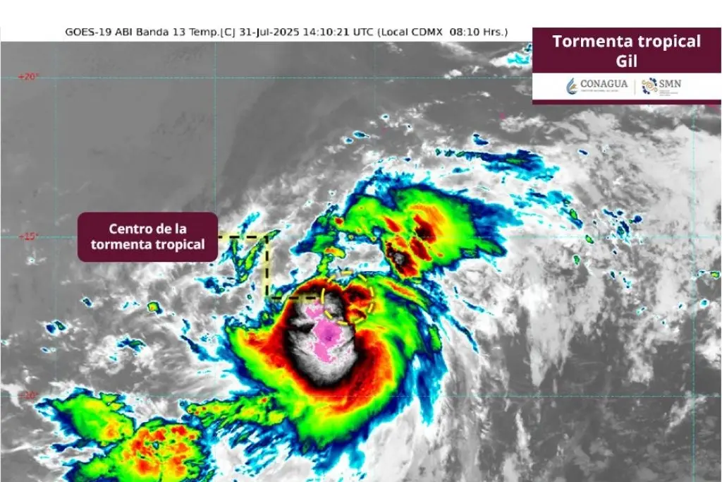 Imagen Se forma tormenta Gil en el Pacífico, ¿llegará a México?
