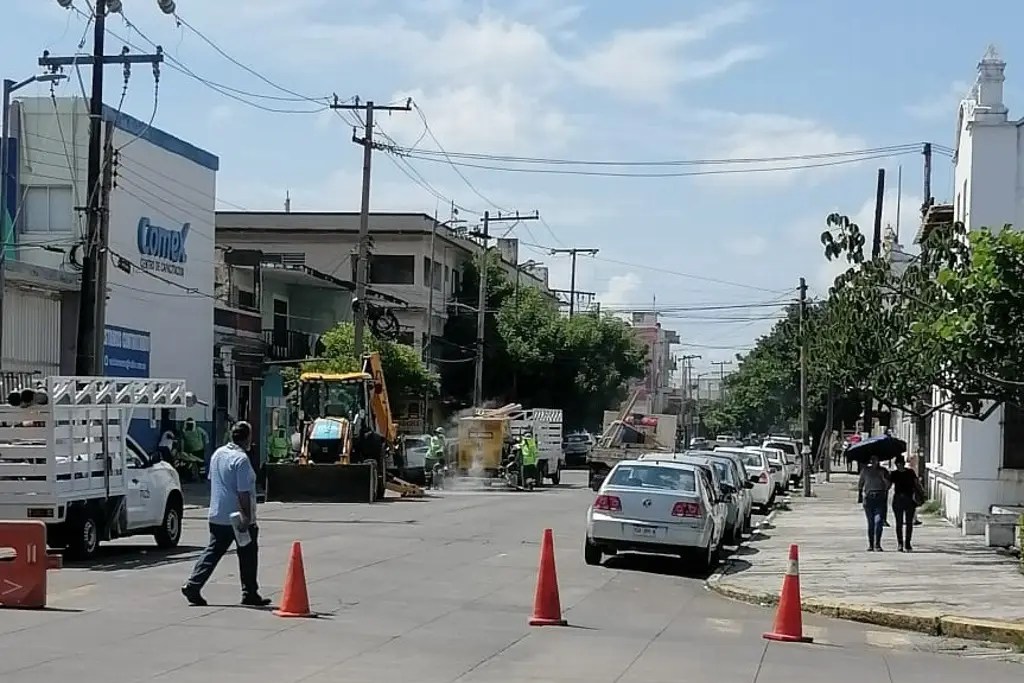 Imagen Cierre vial en centro de Veracruz