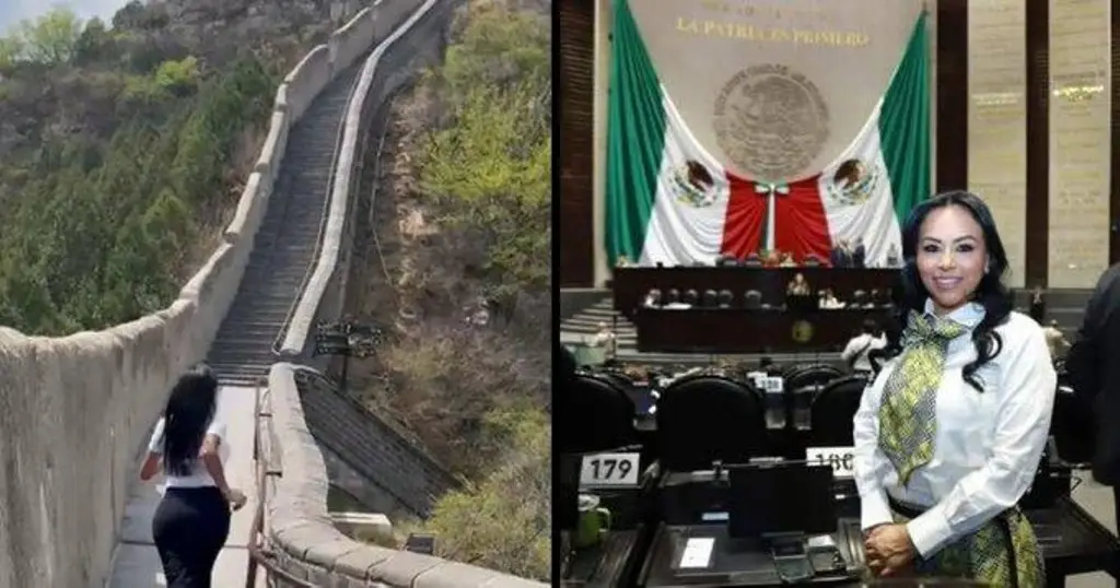Imagen Diputada de Morena presume rutina deportiva en la Muralla China (+Video)