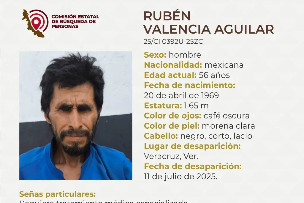 Imagen Desaparece hombre en el puerto de Veracruz; aquí sus características 