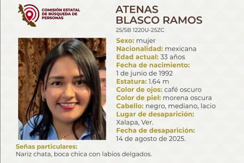Imagen Localizan sin vida a Atenas Blasco Ramos, desaparecida en Xalapa