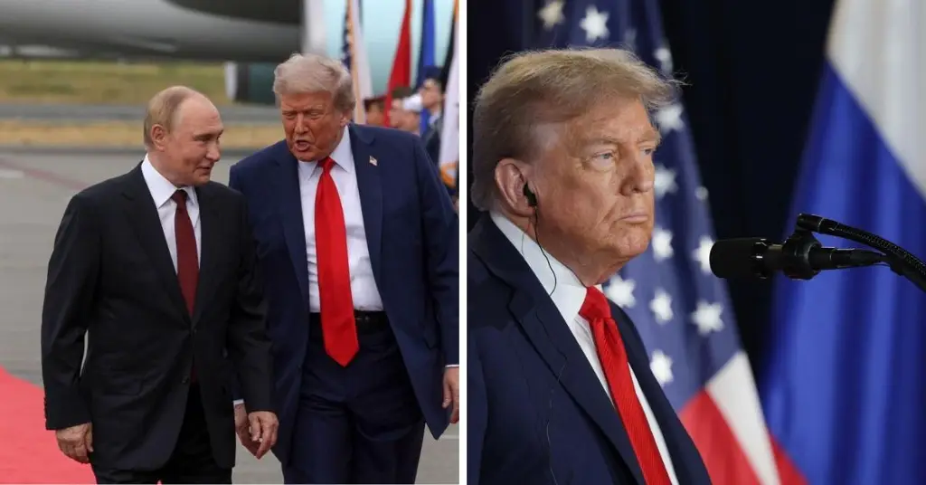 Imagen Trump y Putin 'dejaron de reír' tras reunión; presidentes terminaron conferencia abruptamente