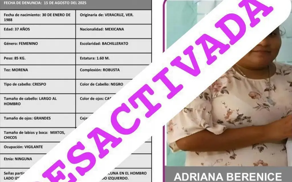 Imagen Localizan a mujer reportada como desaparecida en Veracruz