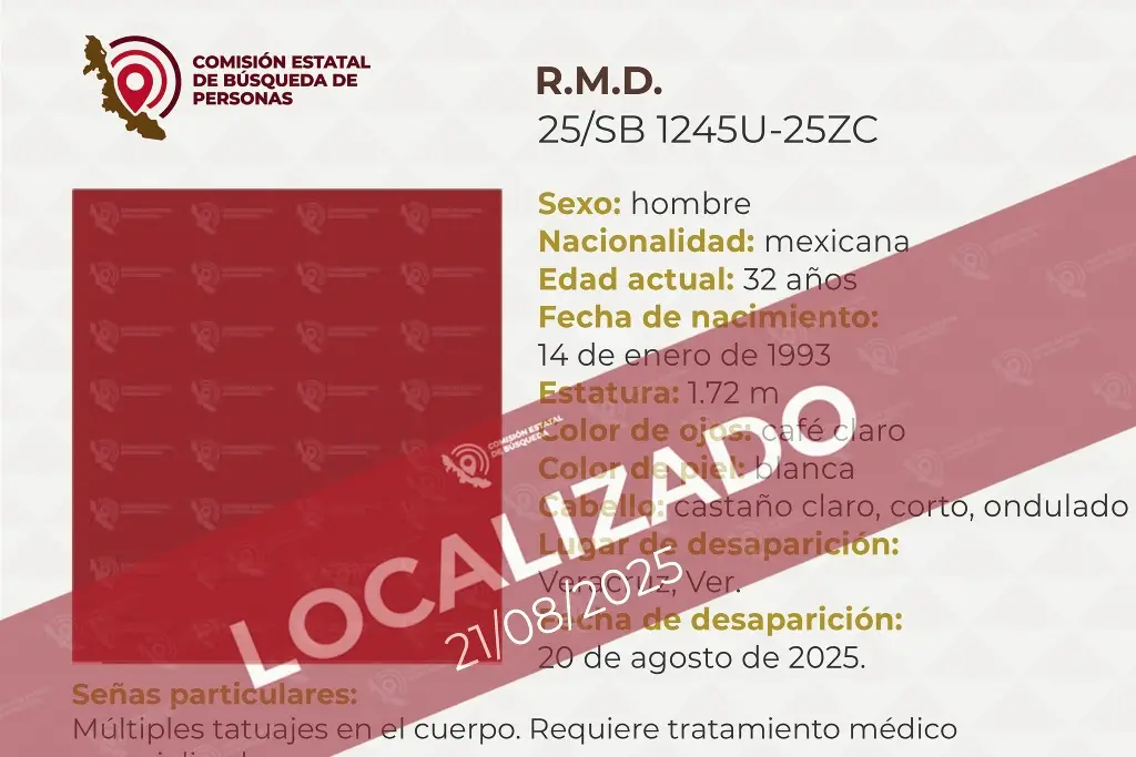 Imagen Localizan a hombre que estaba desaparecido en la ciudad de Veracruz