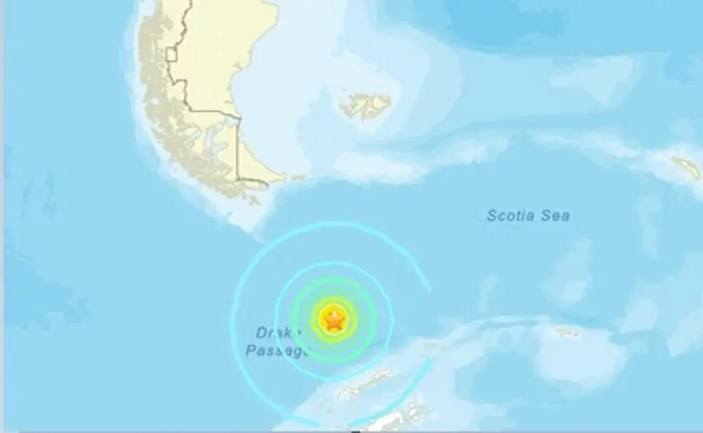 Imagen Sismo de magnitud 7.5 se registra en las aguas entre la Antártida y Chile