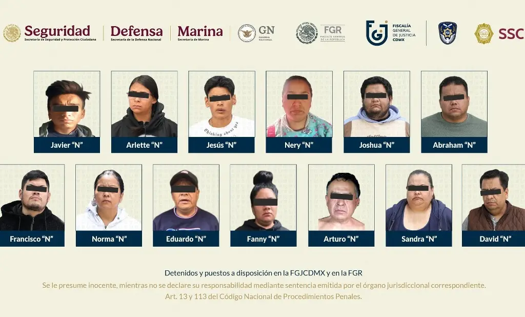 Imagen Vinculan a proceso a 6 de los 13 detenidos por el asesinato de colaboradores de Brugada