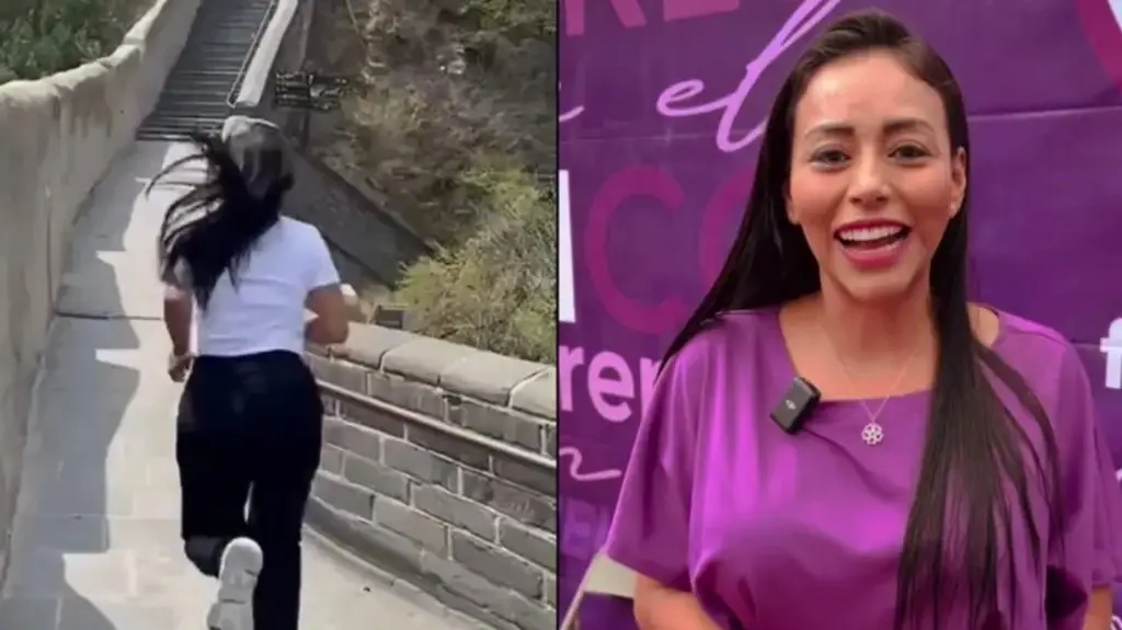 Imagen Diputada de Morena que se ejercita en la Muralla China, denunciada por presunto desvío de 40 mdp (+Video)