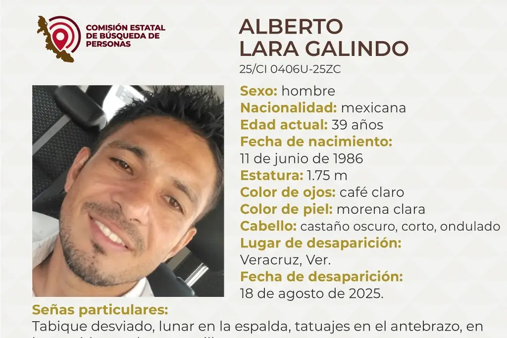 Imagen Piden apoyo para localizar a hombre desaparecido en el puerto de Veracruz