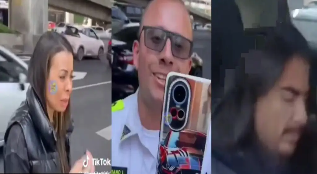 Imagen 'Rey Grupero' pierde el control con agente de Tránsito (+Video)