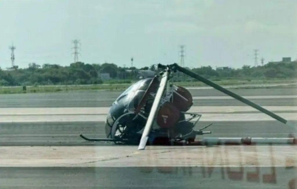 Imagen Helicóptero sufre accidente en aeropuerto de Ciudad del Carmen, Campeche