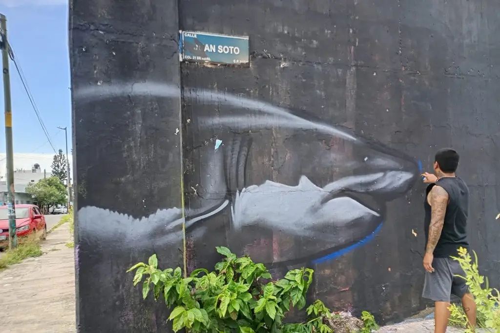 Imagen Dedican mural a los Tiburones Rojos de Veracruz para que vuelvan