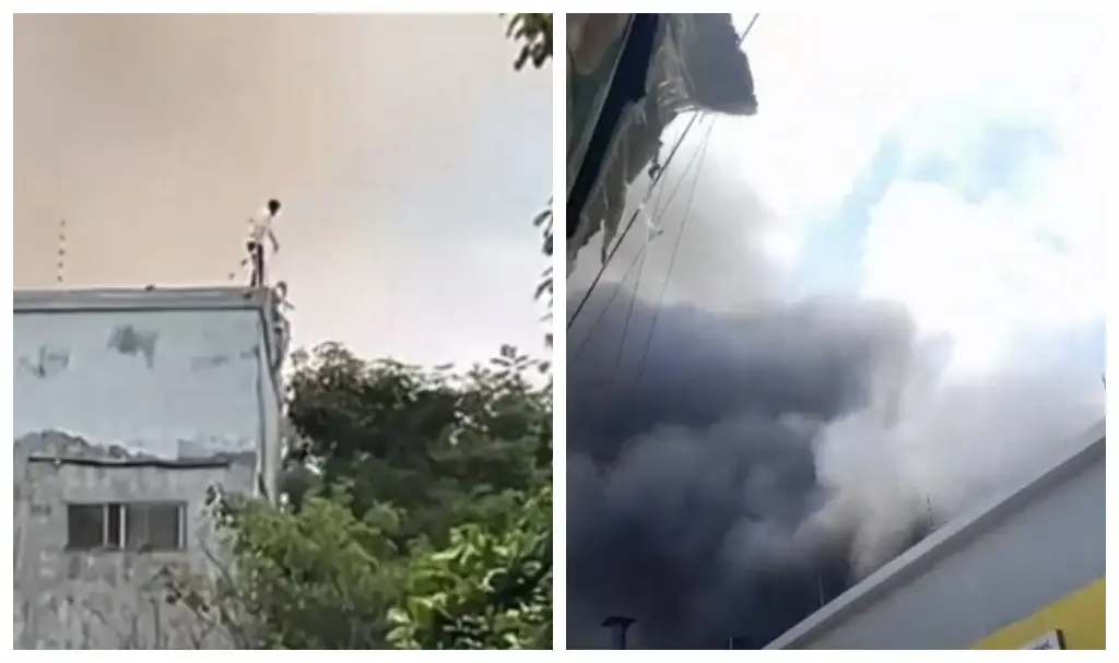 Imagen Así escaparon trabajadores de incendio en tienda departamental en Las Choapas (+Video)