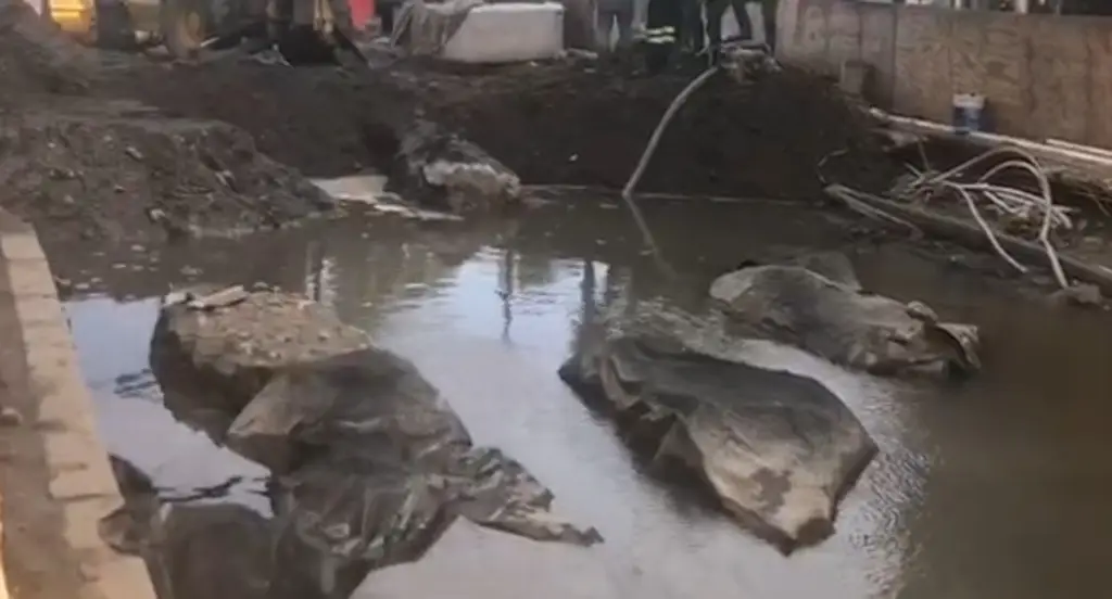 Entierran cañones hallados en avenida Independencia de Veracruz (+Video) 