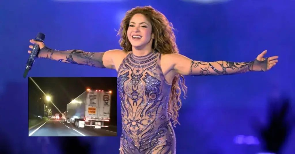 Imagen Llegan a Veracruz tráileres con equipo para el concierto de Shakira