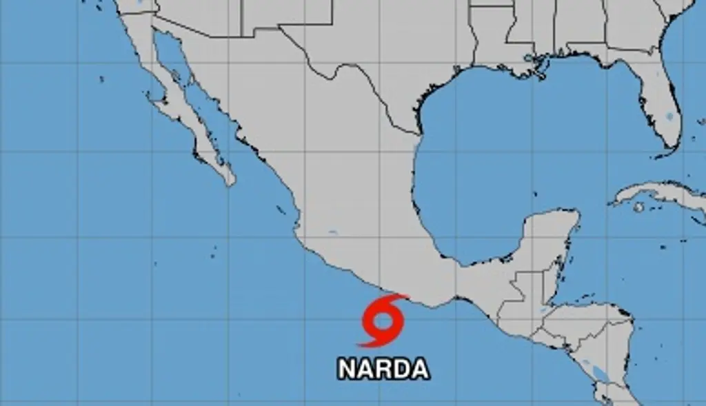 Imagen Se forma la tormenta tropical Narda frente a costas del Pacífico mexicano