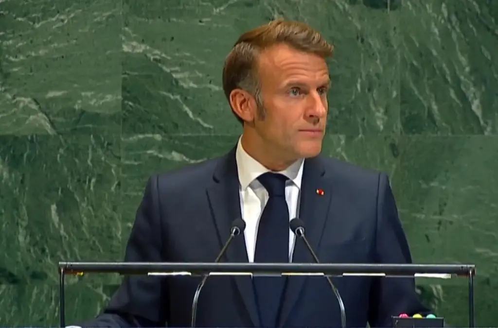 Imagen Francia reconoce oficialmente ante la ONU al Estado de Palestina: Macron (+Video)