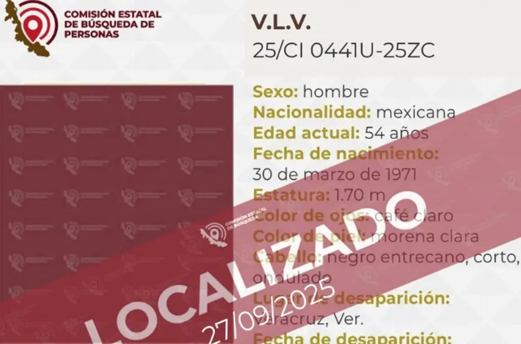 Imagen Localizan a hombre reportado desaparecido en Veracruz