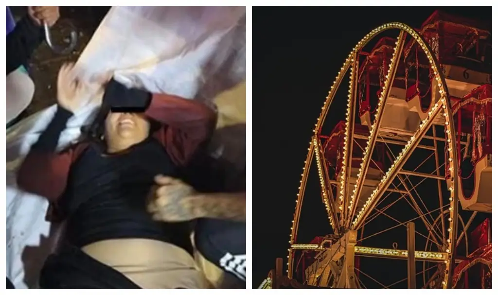 Imagen Mujer cae de rueda de la fortuna en feria patronal, en Puebla