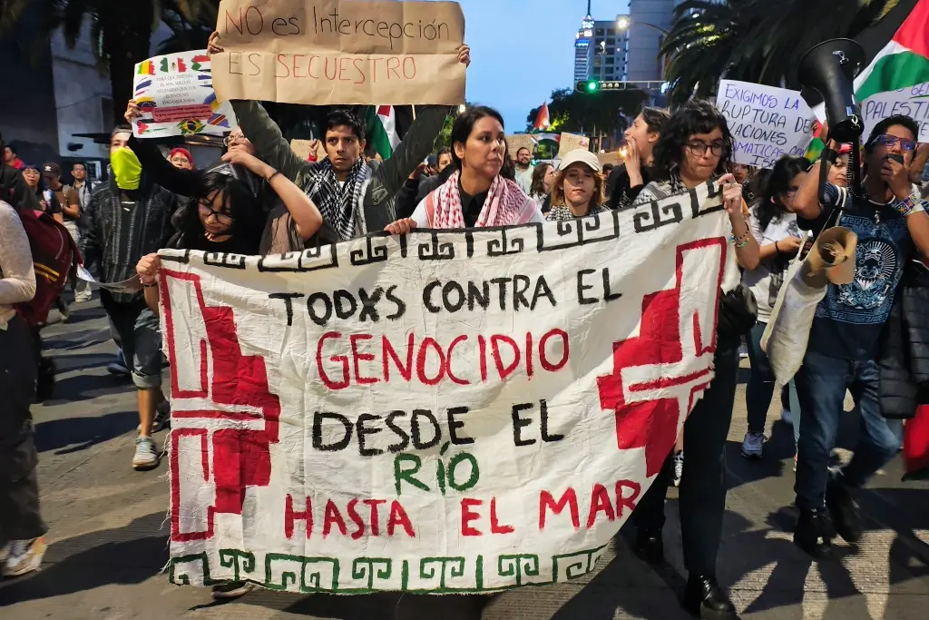 Imagen Marchan en CDMX tras detención de mexicanos en Flotilla Global Sumud