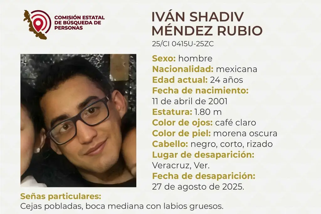 Imagen Joven desaparece en el puerto de Veracruz; estas son sus características 