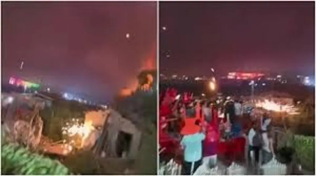 Imagen Se sale de control espectáculo de fuegos artificiales con drones (+Video)