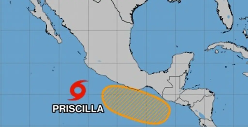 Imagen Se forma la tormenta 'Priscilla' en el Pacífico mexicano; conoce su trayectoria